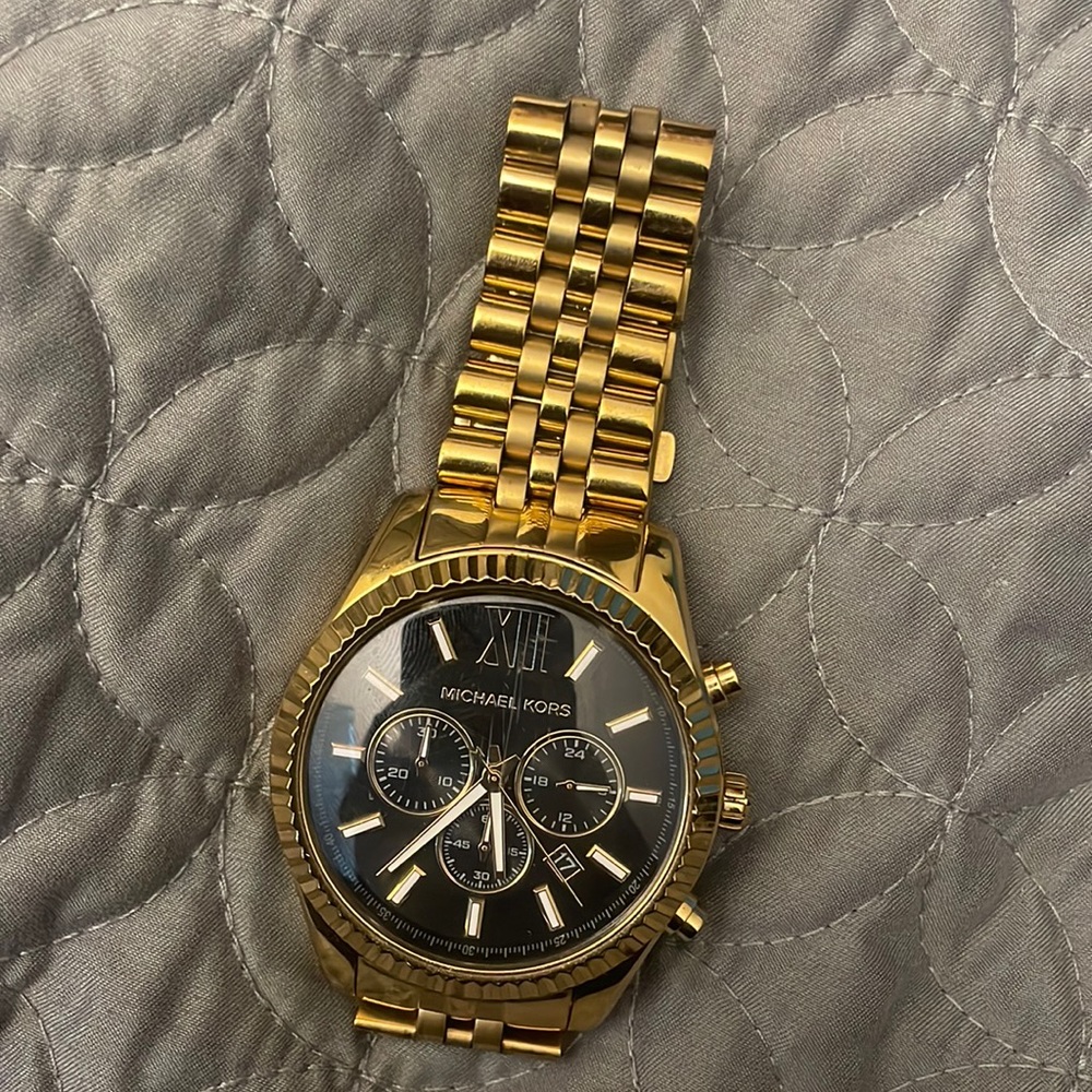 Michael Kors Gold Stainless Steel Watch.